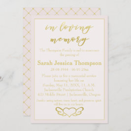 In Loving Memory -赤面と金ゴールドメモリアル 招待状