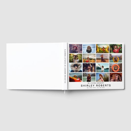 In Loving Memory 16 x Photo Collage Memorial ゲストブック (全面)