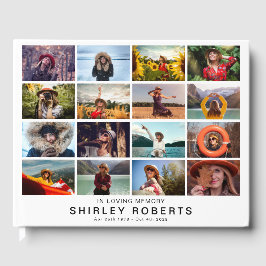 In Loving Memory 16 x Photo Collage Memorial ゲストブック