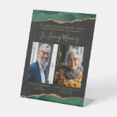 In Loving Memory 2 写真 グリーン ダーク ウェディング 台座サイン (正面)
