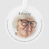 In Loving Memory 2 写真 メモリアル クリスマス オーナメント (正面)