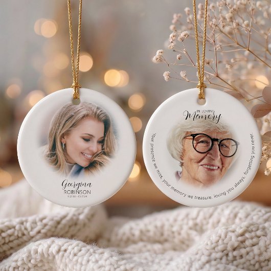In Loving Memory 2 写真 メモリアル クリスマス オーナメント