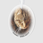 In Loving Memory 2 Photo Name Cat Dog Pet Memorial オーナメント (正面)