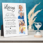 In Loving Memory 4フォト天国結婚の記念碑 フォトプラーク (側面)