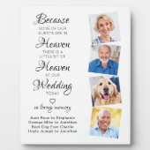 In Loving Memory 4フォト天国結婚の記念碑 フォトプラーク (正面)