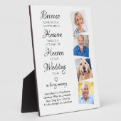 In Loving Memory 4フォト天国結婚の記念碑 フォトプラーク (側面)