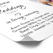 In Loving Memory 4フォト天国結婚の記念碑 ポスター (角)