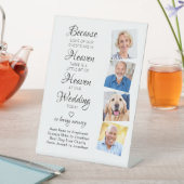 In Loving Memory 4フォト天国結婚の記念碑 台座サイン (インサイチュ)