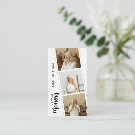 In Loving Memory 4 Photo Prayer 名刺 (スタンド正面)