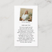 In Loving Memory 4 Photo Prayer 名刺 (裏面)