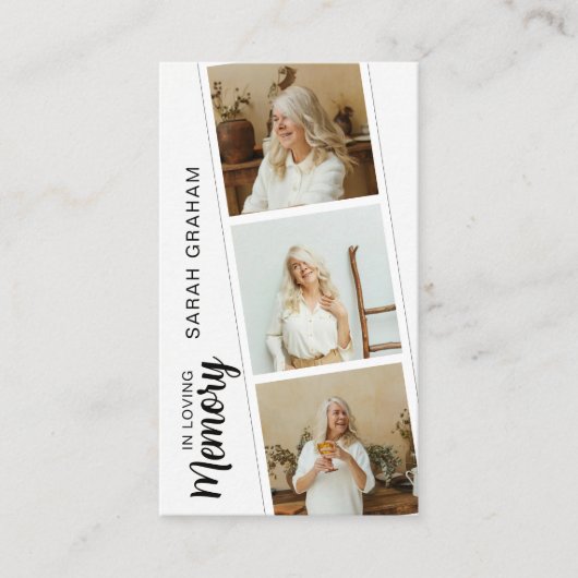 In Loving Memory 4 Photo Prayer 名刺 (正面)