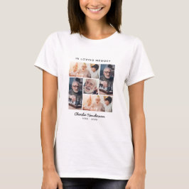 In Loving Memory 5 枚の写真の葬儀デザイン Tシャツ