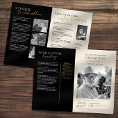 In Loving Memory 5-Photo エレガント Memorial Program