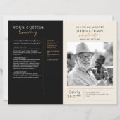 In Loving Memory 5-Photo エレガント Memorial Program (正面)