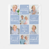 In Loving Memory 6 Photo Collage カスタム Memorial フリースブランケット (正面)