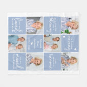 In Loving Memory 6 Photo Collage カスタム Memorial フリースブランケット (正面(横))