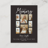 In Loving Memory | 8枚の写真コラージュ追悼メモリアル コーリングカード (正面)