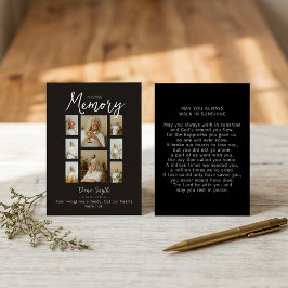 In Loving Memory | 8 Photo Collage Memorial コーリングカード