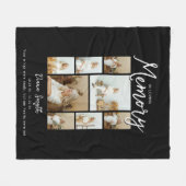 In Loving Memory | 8 Photo Collage Memorial フリースブランケット (正面(横))