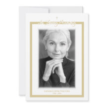 In Loving Memory B&W Golden Photo Service Dear