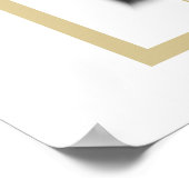 In Loving Memory B&W Golden Photo Service Dear ポスター (角)