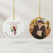 In Loving Memory Cardinal Memorial Keepsake セラミックオーナメント