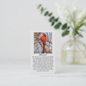 In Loving Memory Cardinal Sympathy Card 名刺 (スタンド正面)