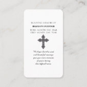 In Loving Memory Cardinal Sympathy Card 名刺 (裏面)