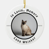 In Loving Memory Cat Photo Memorial セラミックオーナメント (正面)