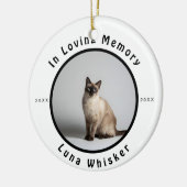 In Loving Memory Cat Photo Memorial セラミックオーナメント (左)