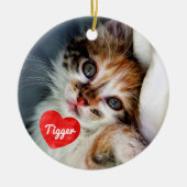 In Loving Memory - Cat Photo Pet Memorial セラミックオーナメント (正面)