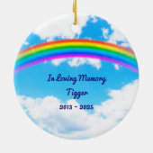 In Loving Memory - Cat Photo Pet Memorial セラミックオーナメント (裏面)