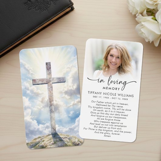 In Loving Memory Christian Prayer Cards