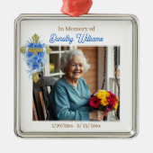 In Loving Memory | Christmas Photo Memorial メタルオーナメント (正面)