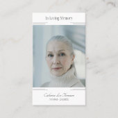 In Loving Memory Classic Photo Prayer Card 名刺 (正面)