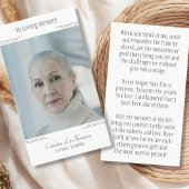 In Loving Memory Classic Photo Prayer Card 名刺