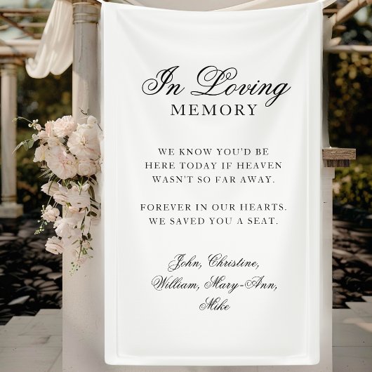 "In Loving Memory" Classic Wedding Memorial 横断幕