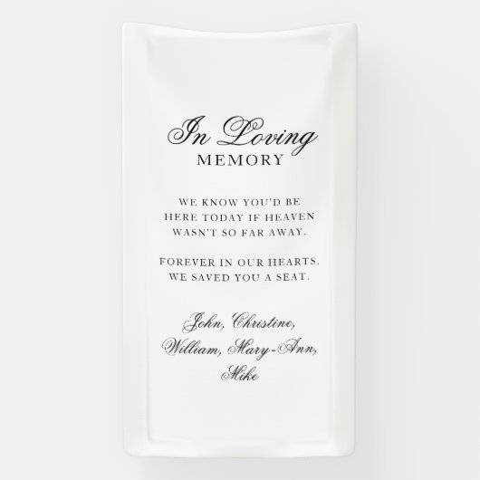"In Loving Memory" Classic Wedding Memorial 横断幕 (縦)