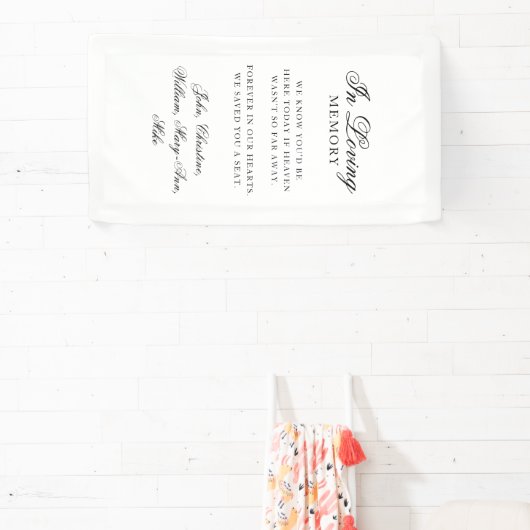 "In Loving Memory" Classic Wedding Memorial 横断幕 (インサイチュ)