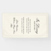 "In Loving Memory" Classic Wedding Memorial Beige 横断幕 (横)