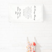 "In Loving Memory" Classic Wedding Memorial White 横断幕 (インサイチュ)