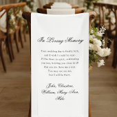 "In Loving Memory" Classic Wedding Memorial White 横断幕