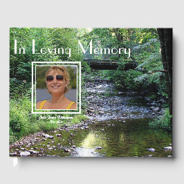 'In Loving Memory' Creek Forest Photo Guest Book ゲストブック