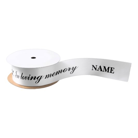In loving memory custom commemoration  サテンリボン (リール)