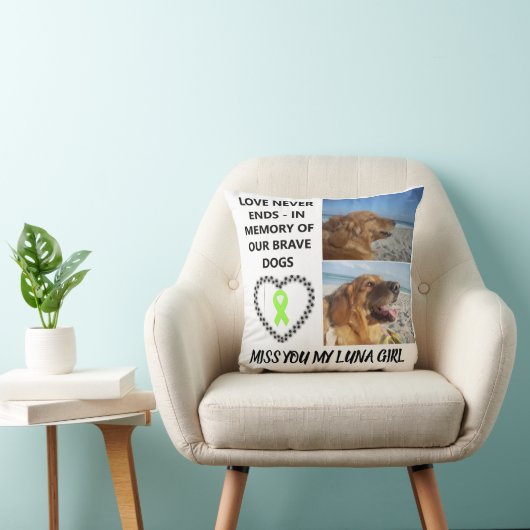 In Loving Memory - Custom Dog Tribute クッション (椅子)