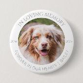 In Loving Memory Custom Pet Photo & Name Badge 缶バッジ (正面)