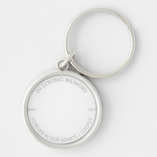 In Loving Memory Custom Pet Photo & Name Keychain キーホルダー (正面)
