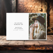In Loving Memory Custom Photo ゲストブック