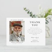 In Loving Memory Custom Photo & Message サンキューカード (スタンド正面)