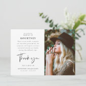 In Loving Memory Custom Photo & Message Sympathy  サンキューカード (スタンド正面)